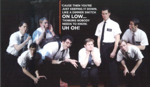 When the Greenies ask how they cope, the district sings the solution: "Turn It Off." It is in this song that we learn that one of the missionaries is gay. The thing he must do, the Elders sing to him, is "Just click it off and you'll never have to think about it again."