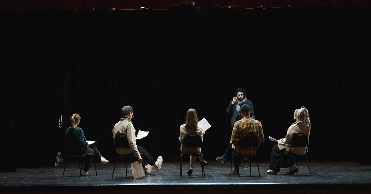 Stage Actors Rehearsal
