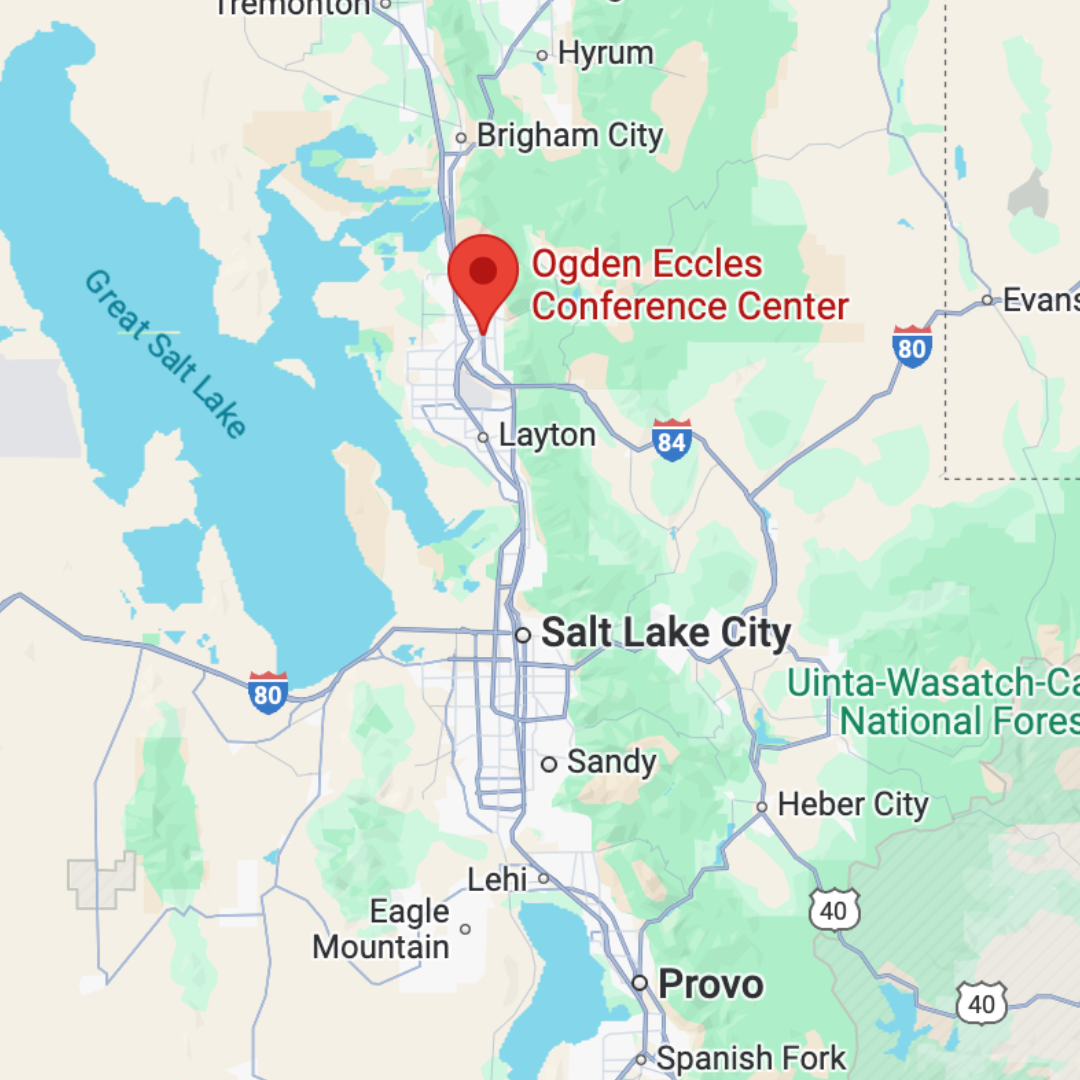 Ogden Eccles Conference Center Map from Salt Lake City